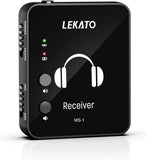 LEKATO Wireless IEM System with Transmitter Receiver Wireless in-Ear Monitor System 2.4Ghz Automatic for Studio Live (MS-1G)