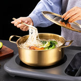1pc Stainless Steel Pot: Perfect For Soup, Ramen, Instant Noodles And Hot Pots, Cookware, Kitchenware, Kitchen Supplies