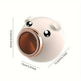1pc, Cute Piggy Desktop Heater, Household Small Solar Electric Heater, Energy Saving High-end Small Office Bathroom Quick Heating Fan, Home Decor Room Decor Back To School Supplies Winter Essential