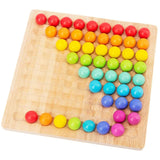 Toy Rainbow Ball Wooden Training Clip Beads Puzzle Board Game For 3+ Years Kids