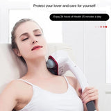 2 Heads Charging Electric Body Hammer Red Light Vibration Back Cervical Massage Stick Health Care Relieve Pain