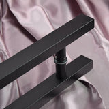 Black Stainless Steel Glass / Wooden Door Handle