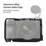 Andoer Aluminum Alloy Video Cage Magnetic Wrench Cold Shoe Arca QR Slot 1/4 Inch for Sony A6700 Camera