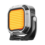 28W Magnetic LED Fill Camera Light Red Warning Handle&1/4in 2700K-6500K Battery for Video Recording