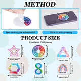 48PCS Calm Stickers, 6 Styles Fidget Tactile Rough Textured Reusable Strips For Anxiety Sensory Stickers