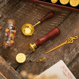 Set Vintage Kit Wedding Invitation Postcard Seag Wax Beads Seal Stamp Melting Gift Packing Box