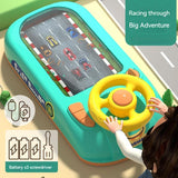 Racing Car Electronic Adventure Game Steering Wheel Driving Toy Children Simulation Vehicles With Music Sound For Kids Gift/Xmas
