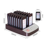 220V Restaurant Buzzer Pager Wireless Paging Guest Calg System for Cafe Dessert Shop Church Truck Court,Vibrate+Ring+Flash