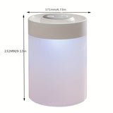1pc, USB Air Humidifier, 1.06gal Double Nozzle Air Humidifier, LED Commercial Home Appliance