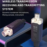 Microphone Converter Wireless Mic Transmitter+Micro Phone Receiver System XLR Adapter UHutomatic for Condenser Dynamic Audio