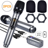 Professional Handheld Mic Wireless K380S UHF Handheld Wireless Microphone Mic 2 Mic &amp; 1 Receiver For Family KTV Show Meeting