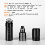 Tattoo Machine Pen Kit LCD Screen Practice Skin Strong Motor 13500RPM Speed Cordless Tattoo Battery Pen for Cartridges Needles