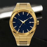 Matte Star Dust Dial Black Watch Full Stainless Steel Strap High Quality Luxury Frosted Japanese Miyota Quartz Watches for Men