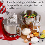 4.5 & 5 QT Stainless Steel Mixer Stand Mixers,Strong and Durable Replacement Bowl for KitchenAid