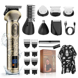 New 6 in 1 Full Body Wash Hair Clipper Resuxi 5618 Multifunctional Head Changing Electric Shaver Ear Nose Trimmer Set