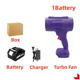 38000RPM Brushless Electric Turbo Blowers Jet Fan 200m/s Violent Car Dryer Handheld Dust Blowing Tool for 18V Battery