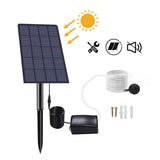 Aquarium Oxygen Aerator Low Noise Fountain Adjustable Angle Solar Powered Air Pump for Outdoor Garden