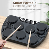 Electronic Drum Set Practice Pad Digital Midi Drum Pads Speaker Pedals Sticks with Drumsticks Foot Pedals Percussion Instruments