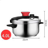 Stovetop Pressures Cooker 4L Quickly Cooking Kitchen Stew Soup Pot for Hotel