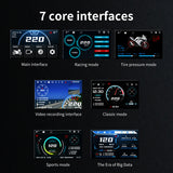 Motorcycle Driving Recorder Waterproof 5.0 Inch Touch Screen Motorbike Gps Speed Tire Pressure Monitoring 1080P Record Cameras