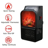 1pc, Flame Heater, Small Heater With Heating And Fan Modes, PTC Fast Heating Electric Heater, Portable Household Remote Control,  For Home Office School Thanksgiving Halloween Christmas Wedding Birthday Gift Fall Winter Essential