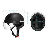 Smart Bike Adult 1080p@30fps Camera 8 Hours Video 1300mAh for E-Bike Helmet w/ Safety Lights and Shock Absorption