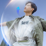 Ice Belt USB Portable Hanging Rechargeable Waist Mounted Fan 3 Speeds for Camping Hiking Outdoor Working