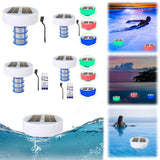 Chlorine-Free Solar Copper Pool Ionizer - 85% Less Chlorine, Auto Switch RGB Night Light, Up to 35000 Gal