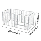 6 Panels Heavy Duty Dog Puppy Foldable Metal Barrier Playpen Pet Security Fence Iron Exercise Kennel House Accessories