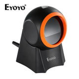 Eyoyo Platform Hands-Free 1D 2D Desktop Scanner QR Bar code Scan Reader Support Screen Scanning for Warehouse, Supermarket, Retail Store, Bookstore Pos System