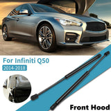 Top-2Pcs Front Hood Lift Support Strut Spring Shock Damper for Infiniti Q50 2014-2018 65470-46A0A 6801 PM3369