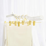 Trouser Hangers Made of Metal, 10 Pieces, Clothes Hangers, 30.5cm, with 2 Non- Clips, for Skirts, Pants, Underwear-2