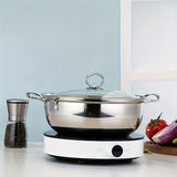1pc, Stockpot With Glass Lid (11.02''), Stainless Steel Cooking Pot, Soup Pot, Dishwasher And Oven Safe, Kitchen Utensils