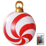 24 Inch Iatable Balls Outdoor with Light and Remote Christmas Decorations Ball Holiday Decor
