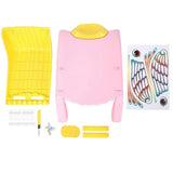 Folding Children Shampoo Chair Adjustable Cartoon Baby Shampoo Lying Chair Pink