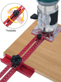 4 in 1 Bracket-Cabinet Hardware Aluminum Router Circle Cutting Jig Punch-Router Milg Groove Bracket