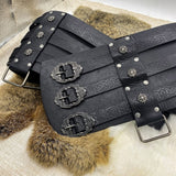 Faux Leather Armors Belt Knight Corsets Belt Embossed Viking Leather Wide Belt NEW
