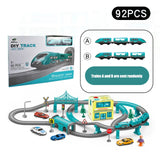 2024 New DIY Rail Car Children Toys Puzzle Assembled Railway Building Block Track Magnetic Train Set For Kids Gifts