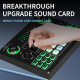 Profsssional v9 Multifunctional USB Live Sound Card Audio Mixer Soundcard for YouTube gaming livestream Recording Home Kareoke