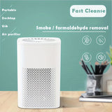 1pc Mini Air Purifier, USB Portable Low Noise Negative Ion Removal Formaldehyde Dust Removal Secondhand Smoke PM2.5