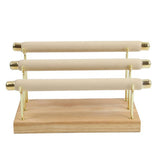 Wooden Ring Holder T-Bar Bracelets Anklets Display Stand Packaging Jewelry Tool 2