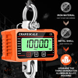 Digital LCD Display 2000kg Crance Scale Portable Electronic Heavy Duty Weight Hook Crane Industrial Grade Weighing Meter
