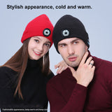 Wireless Bluetooth 5.0 Headphone LED Light Bluetooth Hat Soft Warm Sports Smart Cap Stereo Music Player With Mic