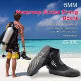 5MM Neoprene Scuba Diving Boots Water Vulcanization Winter Cold Proof High Upper Warm Fins Spearfishing Swimming Shoes