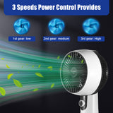 Degrees Oscillating Pedestal Fan - High Velocity, 3 Speeds, Quiet, for Living Room, Bedroom, Kitchen and Home Office