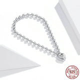 Men's And Women's Silver Versatile Charm Bead Bracelet