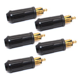 5pcs DIY DIN Hella Male Powerlet Plug European Type 12v Cigarette Lighter Adapter Connector Fits Motorcycles