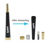 Dry Burning Herb Tobacco Pipe with 6mm Activated Carbon Filter Removable Cone Metal Pipes Smoking Grass Pipa for Gift