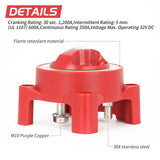 DaierTek 32V 350A Battery Switch Selector Disconnect 4 Position 3 Pins 9001E for Marine Boat Truck RV
