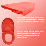 1pc Red V-shaped Red Replacement Toilet Cover, Quiet Close Features And Adjustable Hinge Toilet Seat Cover, Suitable For Various Toilets